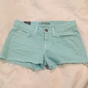 J Brand jeans cutout shorts size 24 in aqua blue